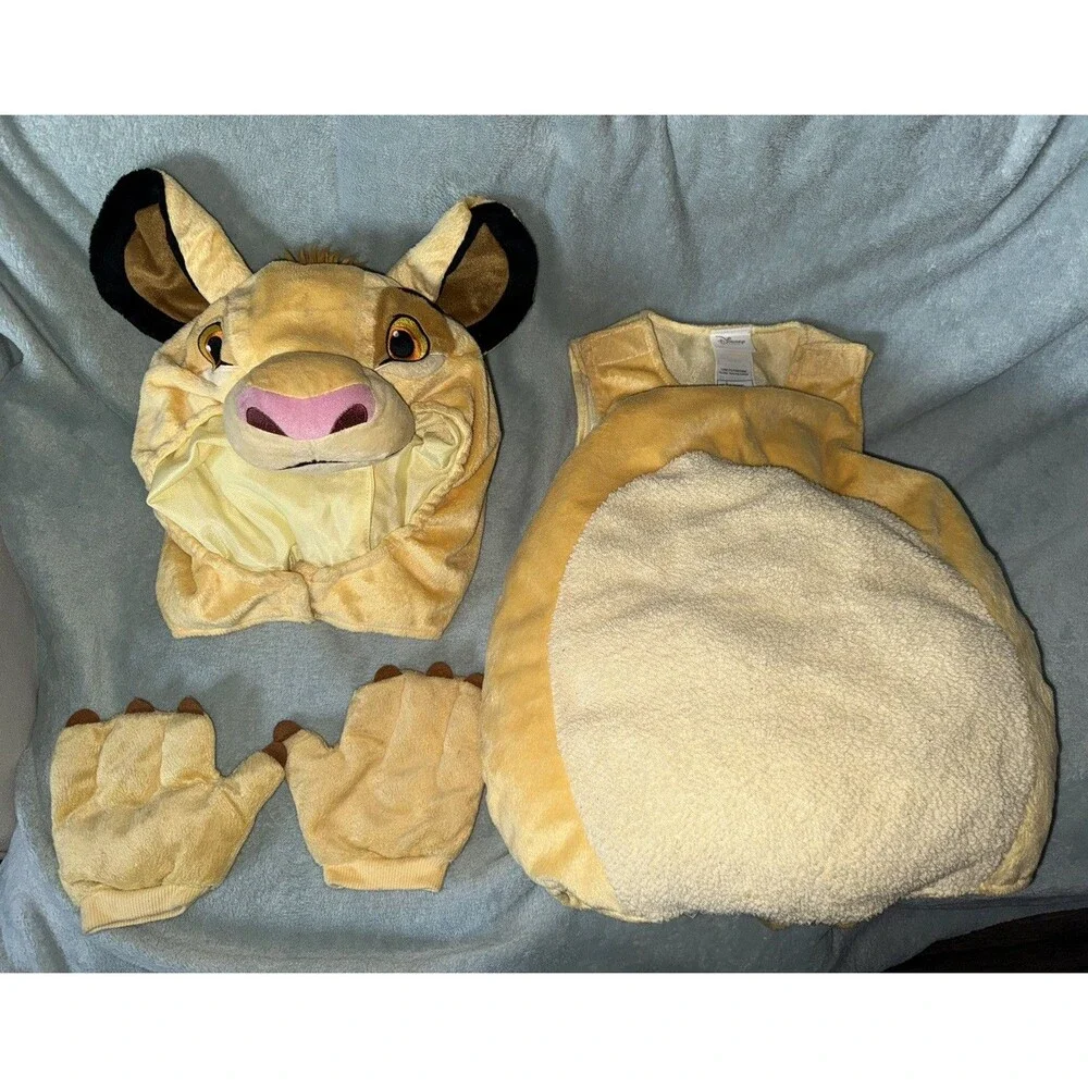DISNEY STORE SIMBA LION KING PLUSH COSTUME BABY TODDLER SIZE 3T 3 YEARS RARE